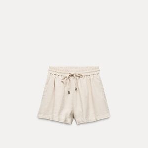 Zara Drawstring Linen Shorts | Size M 🤍